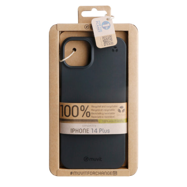 *Funda muvit recycletek para apple iphone 14 plus negra