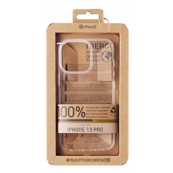 *Funda muvit recycletek para apple iphone 13 pro transparente