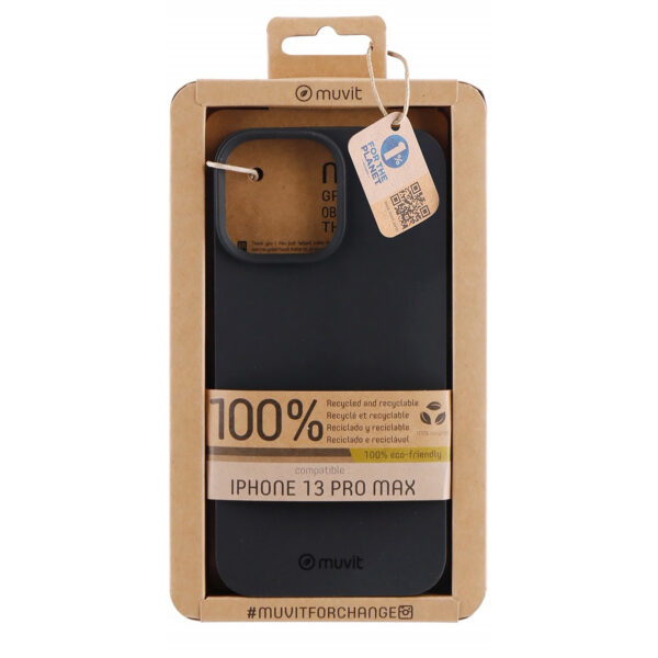 *Funda muvit recycletek para apple iphone 13 pro max negra