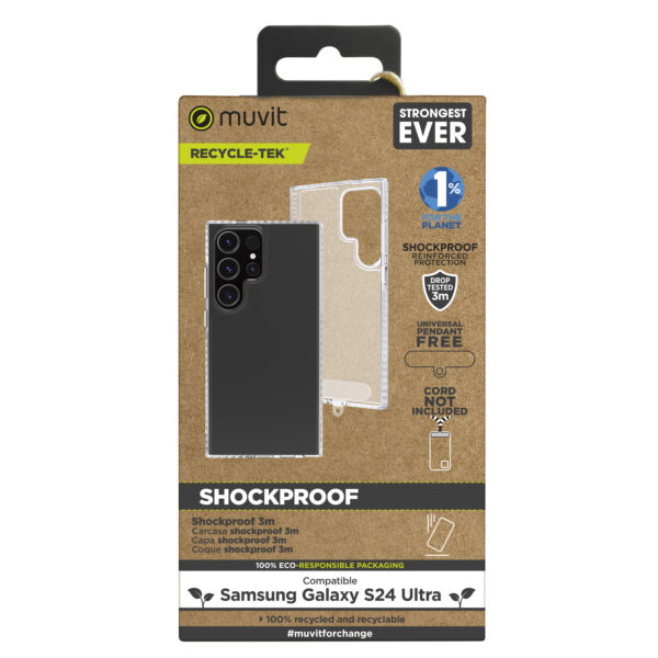 *Funda muvit shockproof 2m para samsung galaxy s24 ultra transparente