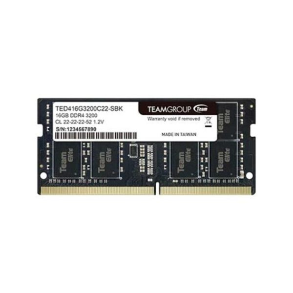 *Memoria ram ddr4 16gb teamgroup elite - 3200mhz - pc4 25600 - sodimm - cl22 - 1.2v