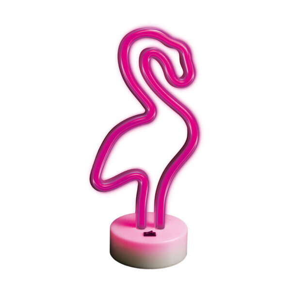 *Lampara forever neon led on a stand flamingo pink