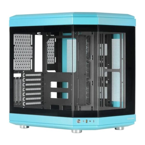 *Caja ordenador mars gaming mc - 3t atx cristal templado azul