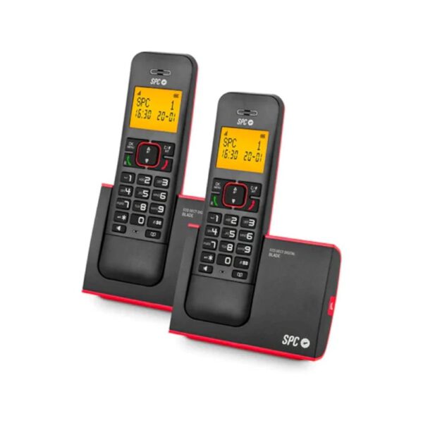 *Telefono fijo inalambrico spc dect blade duo rojo