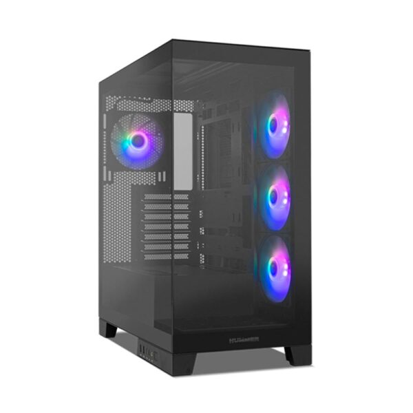 *Caja ordenador gaming nox hummer glock atx argb crital templado negro