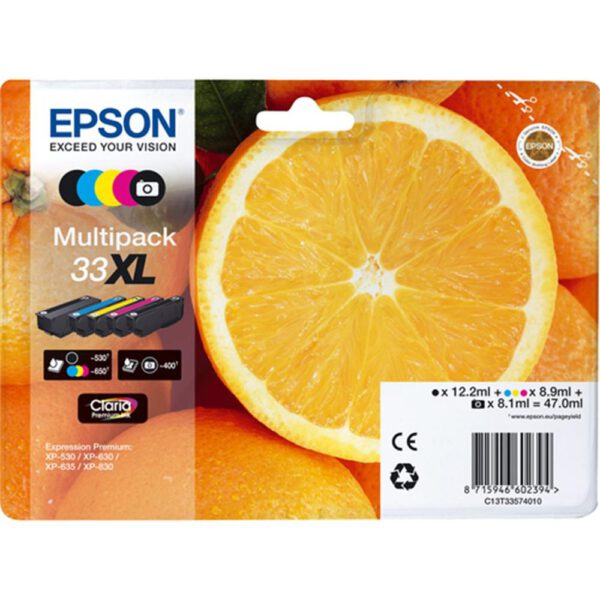 *Multipack cartucho tinta epson expression home 5 colores 33xl