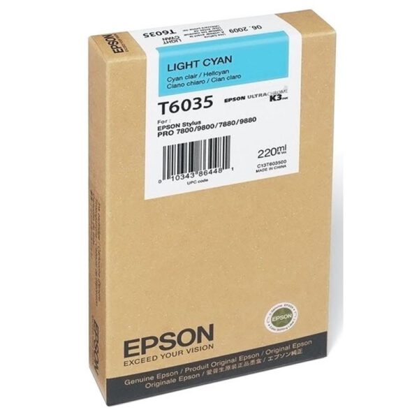 *Cartucho tinta epson stylus pro 7880 - 9880 cian claro 220ml