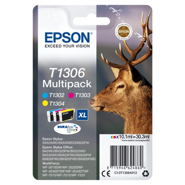 *Multipack cartucho tinta epson t1306 cian - magenta - amarillo