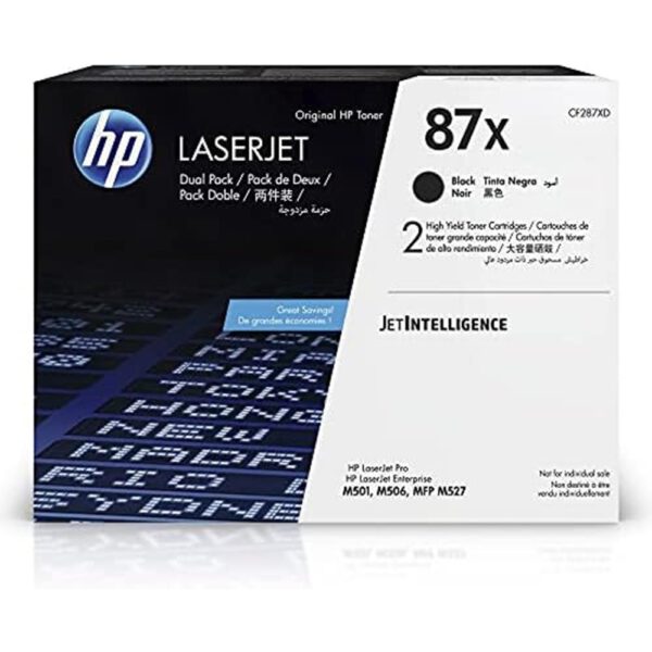 *Toner hp laserjet enterprise 87x negro pack 2 unidades