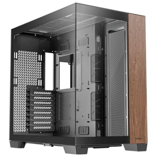 *Caja ordenador gaming antec fishtank c8 wood e - atx cristal templado negro