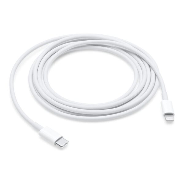 *Cable usb tipo c a lightning apple 2m - macho - macho - blanco