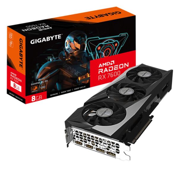 *Tarjeta grafica gigabyte radeon rx 7600 gaming oc 8gb gddr6