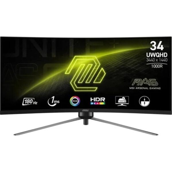 *Monitor curvo gaming msi mag345cqr 34 pulgadas uwdqhd 180hz
