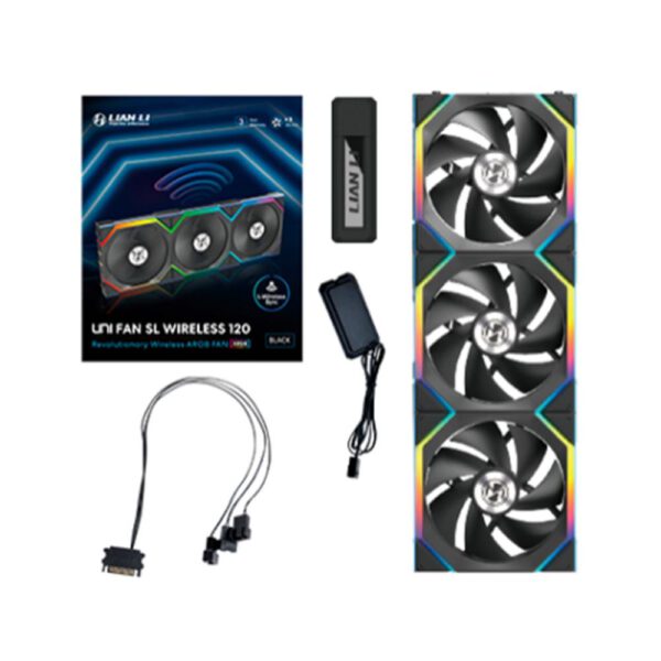 *Ventilador caja lian li uni fan sl inalambrico 120mm negro pack 3 unidades