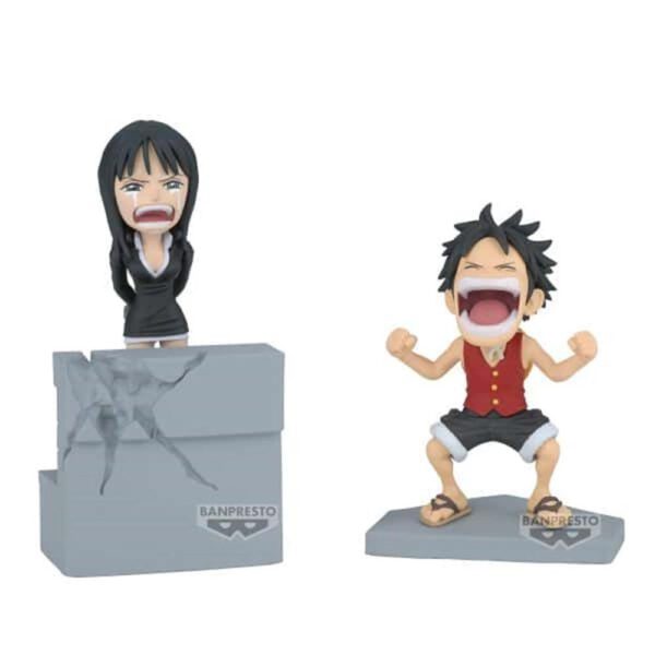 *Figura banpresto one piece world collectable log stories luffy & robin 10cm