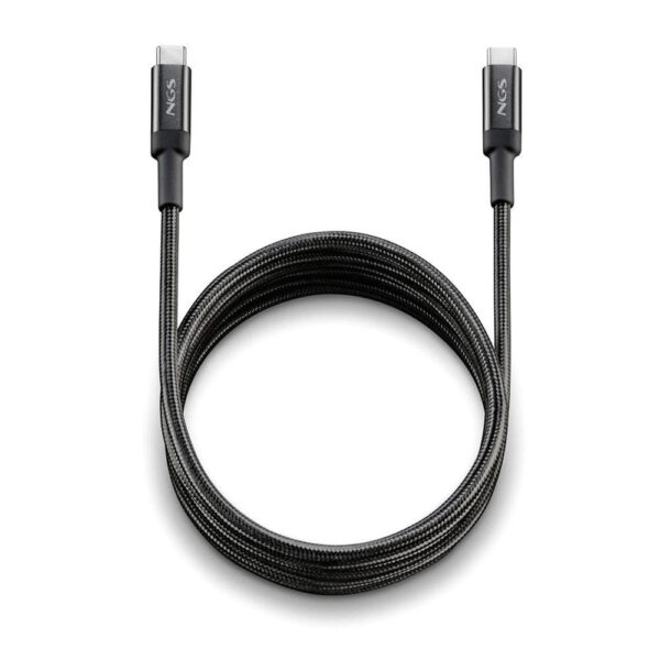 *Cable usb tipo c ngs knot 100w - 2 2m -  macho - macho -  negro