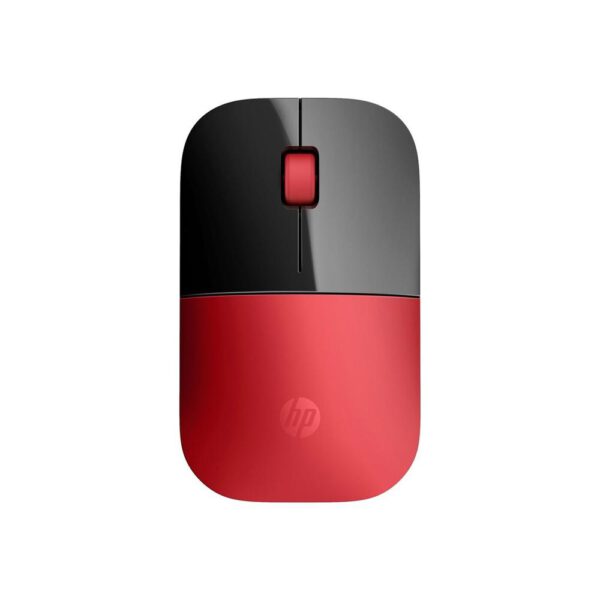 *Ratón inalambrico hp z3700 ambidiestro rf optico rojo y negro