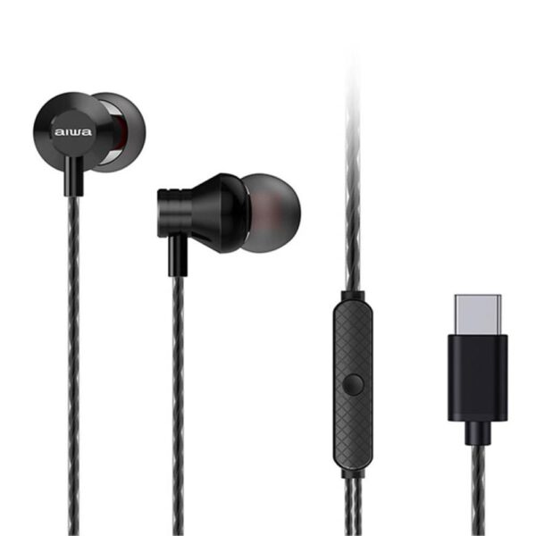 *Auriculares aiwa estm - 50usb - c - bk usb tipo c negro