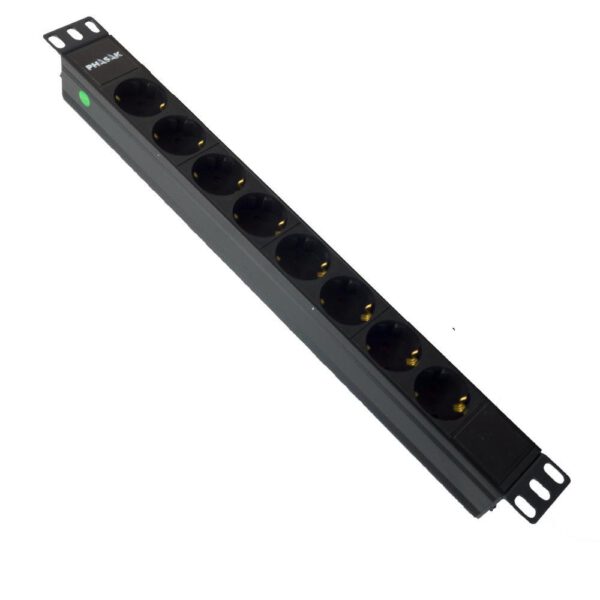 *Regleta phasak 8 tomas rack 19 pulgadas 1.8m negro