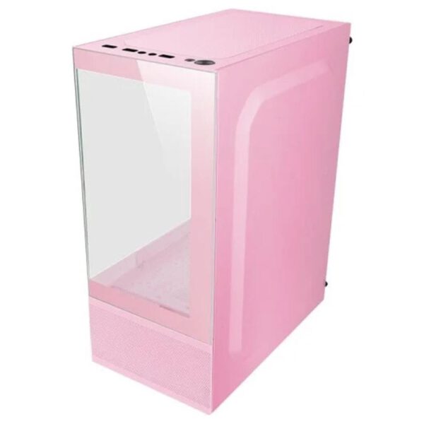 *Caja ordenador mars gaming mcsep matx cristal templado rosa