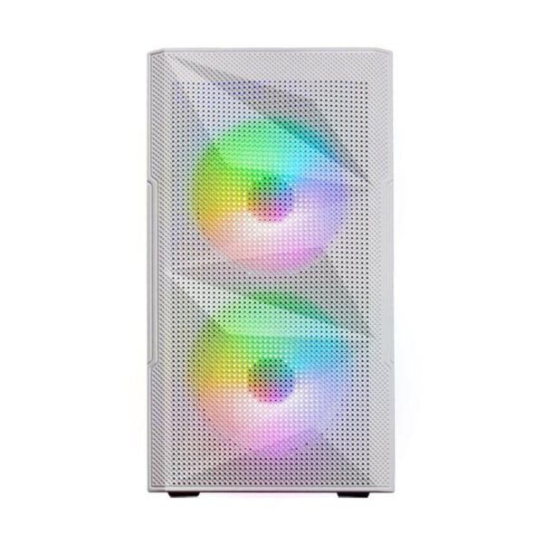 *Caja ordenador mars gaming mc - me matx frgb cristal templado blanco
