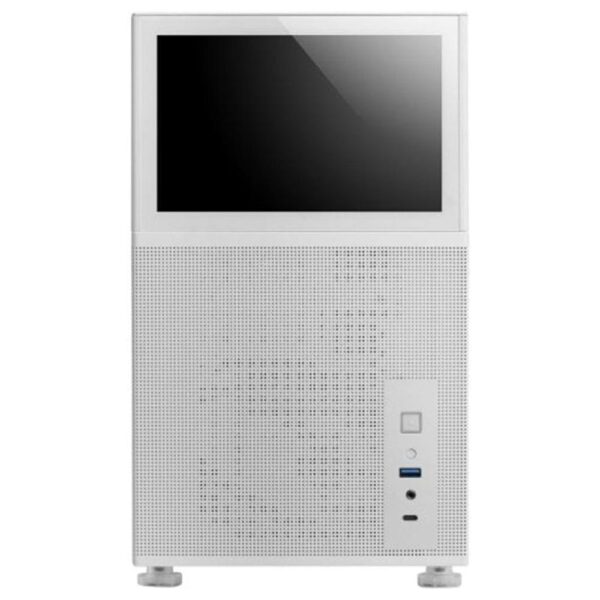 *Caja ordenador mars gaming mclcd matx cristal templado pantalla ips 8 pulgadas blanco