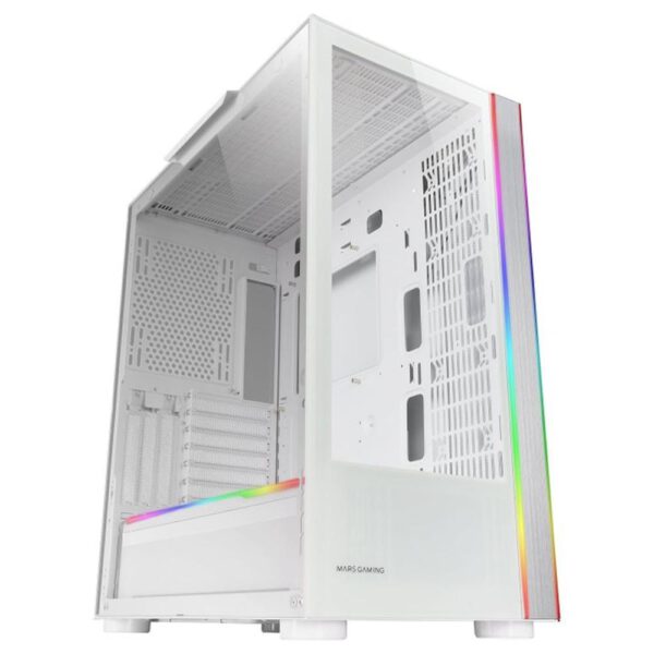*Caja ordenador mars gaming mcult e - atx cristal templado blanco