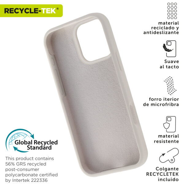 *Funda muvit recycletek liquid silicone para apple iphone 16 pro max nude