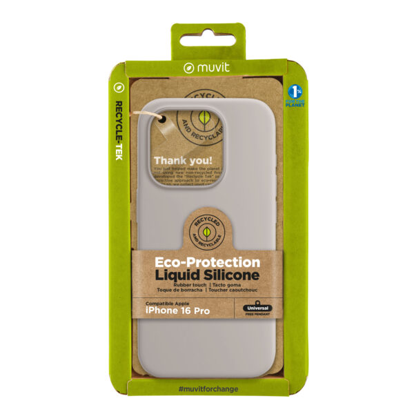 *Funda muvit recycletek liquid silicone para apple iphone 16 pro nude