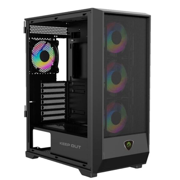 *Caja ordenador gaming keep out xc - 501 mesh atx argb cristal templado negro