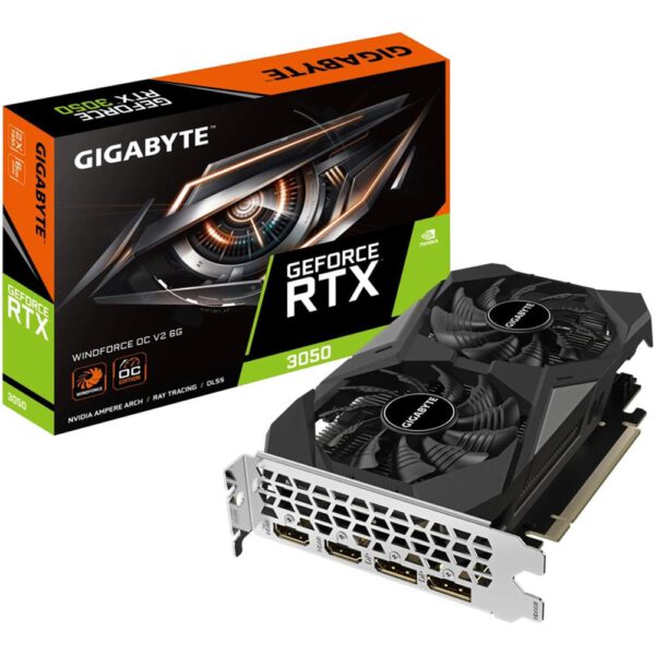 *Tarjeta grafica gigabyte rtx 3050 windforce oc v2 6gb gddr6 2 x dp - 2 x hdmi - pci express 4.0