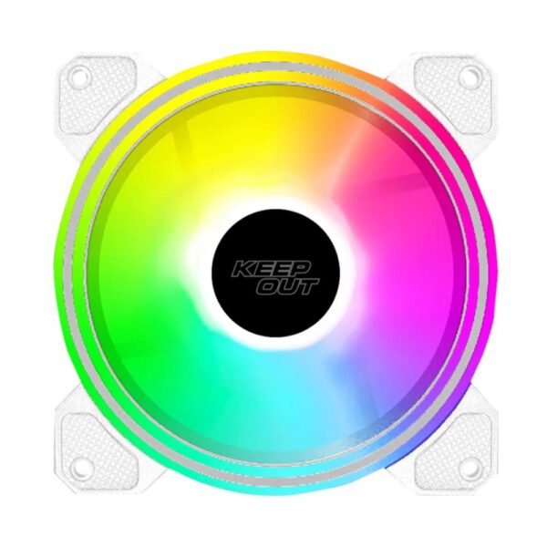 *Ventilador caja keep out xfc - 120drw argb 120mm blanco