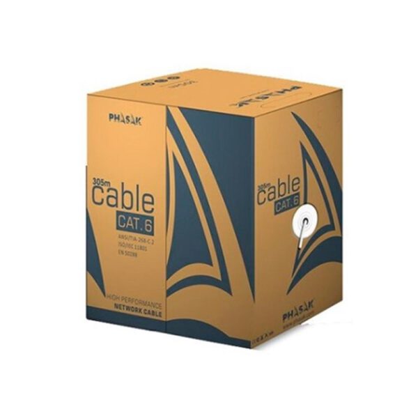 *Bobina cable red solido phasak utp cat.6 awg23 cca 305m gris
