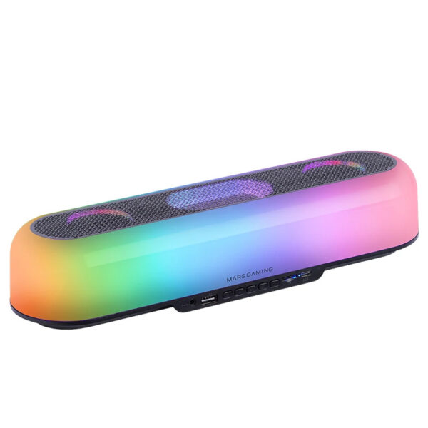 *Barra de sonido bluetooth mars gaming msborb negro 20w iluminacion rgb 360
