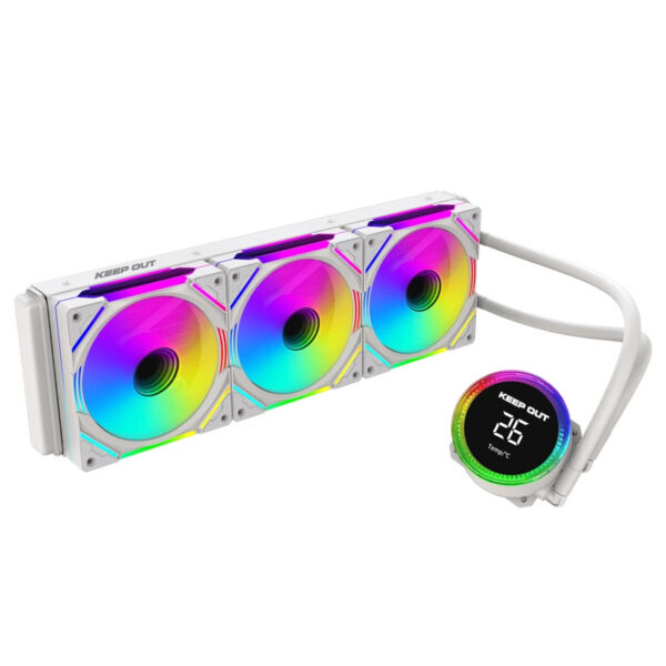 *Kit de refrigeracion liquida keep out xwc - 360 pro display blanco