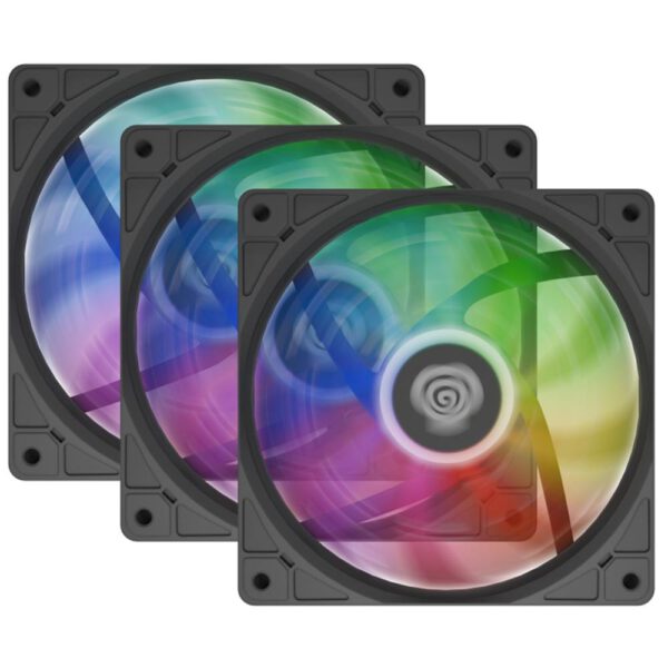 *Ventilador caja gaming genesis oxal 120 argb negro 3 x 120mm