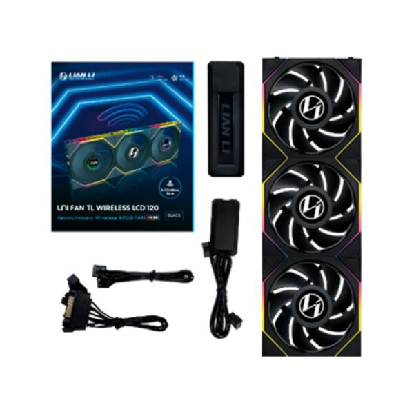 *Ventilador caja lian li unifan tl - lcd wireless argb 3 x 120mm black