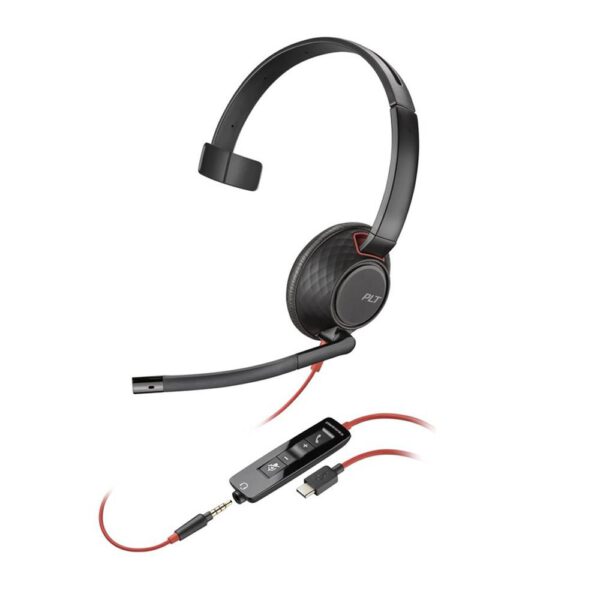 *Auricular poly blackwire 5210 usb tipo c negro