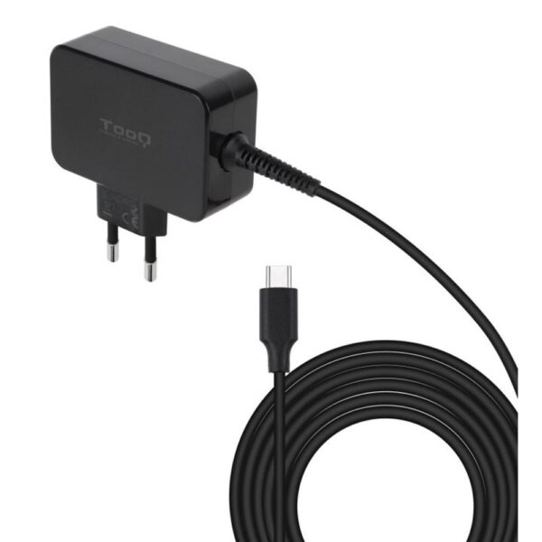 *Cargador de pared tooq tqlc - usbcgan45pd 45w usb tipo c negro