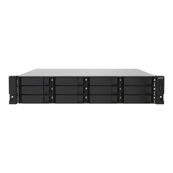*Servidor nas qnap ts - 1232pxu - rp - 4g 12 bahias 2u rack 4gb gigabit ethernet