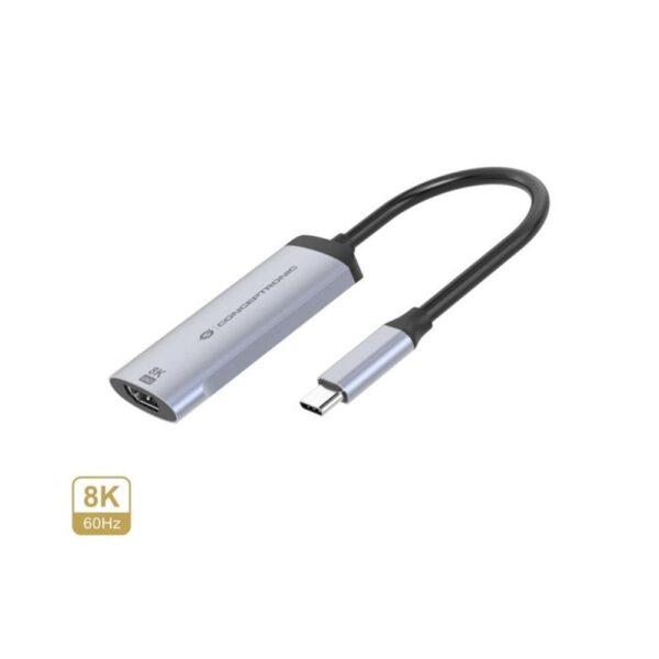 *Adaptador usb tipo c a hdmi 8k conceptronic 8k 15cm -  macho - hembra