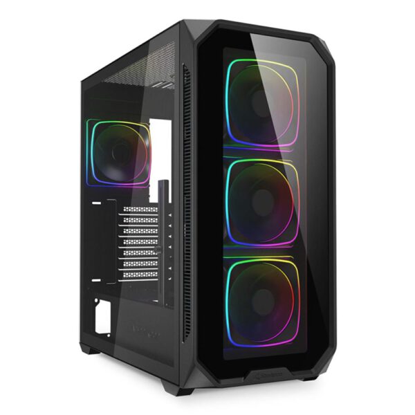 *Caja ordenador gaming sharkoon ak5g rgb atx cristal templado negro