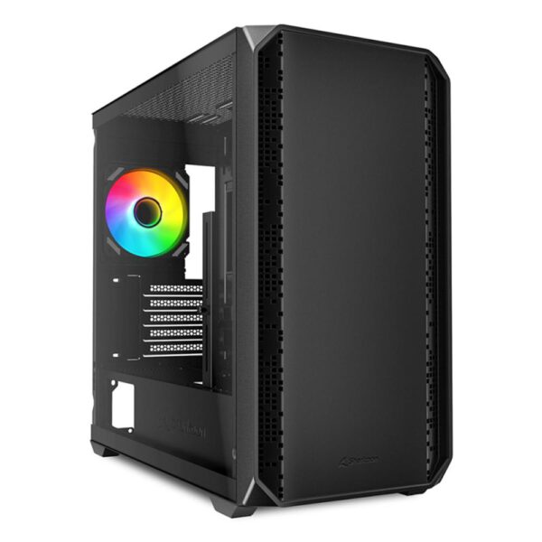 *Ordenador caja gaming sharkoon mk2 rgb matx cristal templado negro
