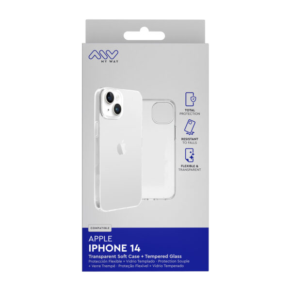 *Carcasa myway para apple iphone 14 transparente