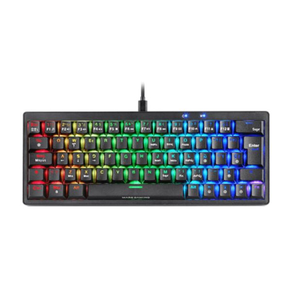 *Teclado mars gaming mkminipro rgb negro