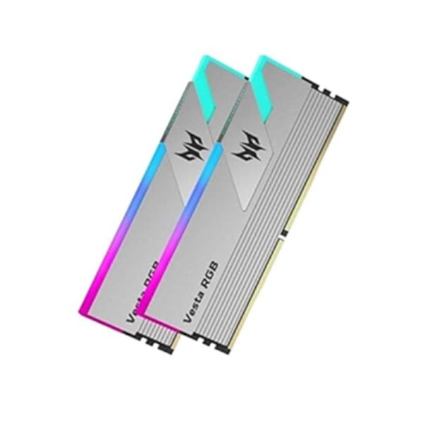*Memoria ram ddr4 16gb 2x8gb acer predator vesta - 3200mhz cl16 silver rgb udimm
