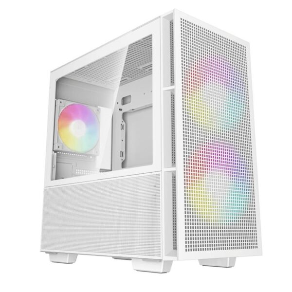 *Caja ordenador gaming deepcool matx ch360 argb cristal templado blanca