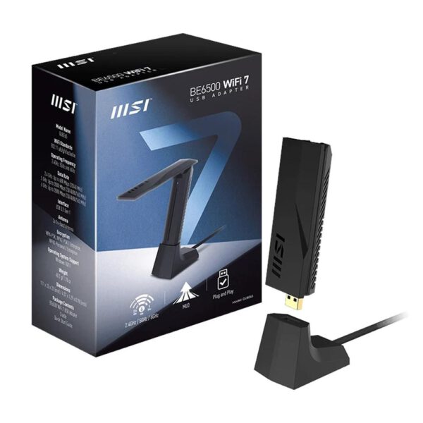 *Adaptador wifi7 usb msi gube65 be6500