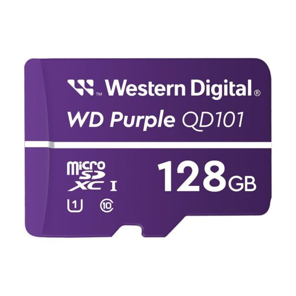 *Tarjeta de memoria micro sdxc wd western digital purple sc qd101 128gb uhs - i cl10