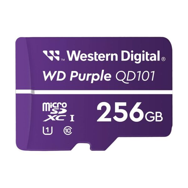 *Tarjeta de memoria micro sdxc wd western digital purple sc qd101 256gb uhs - i cl10